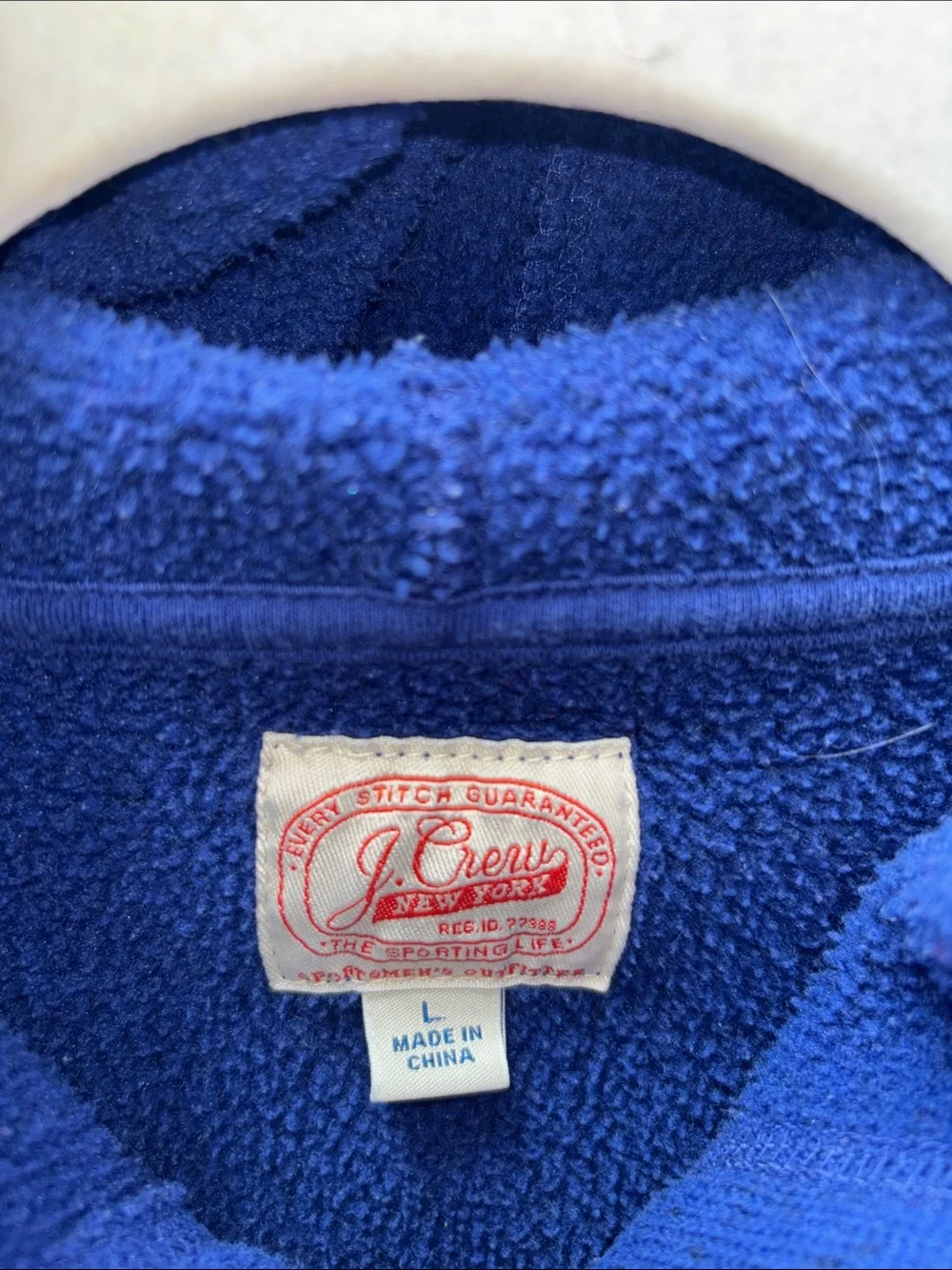 J. Crew Vintage Full Zip Hoodie Sweatshirt w Pockets Jacket Blue Men’s Large